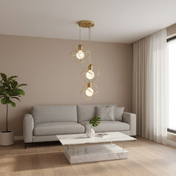 Megapap Lusita Κρεμαστό Φωτιστικό Χρυσό 35x35x90εκ.