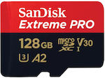 Sandisk Extreme Pro microSDXC 128GB Class 10 U3 V30 A2 UHS-I με αντάπτορα SDSQXCD-128G-GN6MA