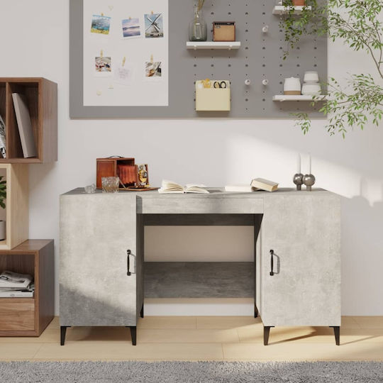 Schreibtisch Vdxl 140x50x75cm Grau Beton