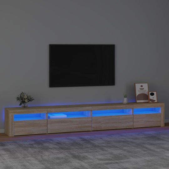 Έπιπλο TV Επιδαπέδιο με Φωτισμό Led Sonoma Δρυς 270x35x40εκ.