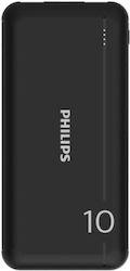 Philips Power Bank 10000mAh 37W cu 2 Porturi USB-A Negru