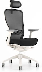 ErgoAction Action Chair VX Офис Стол С Регулируеми Подлакътници Бял / Черен