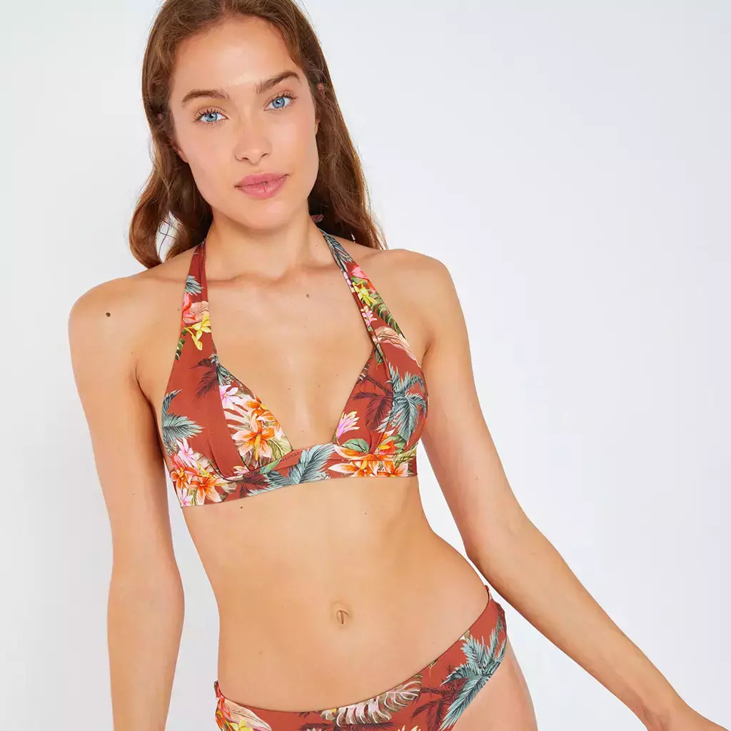 Banana Moon Maho Hanalei Bikini Τριγωνάκι Floral Καφέ Skroutz gr