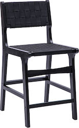 Ξύλινο Σκαμπό Μπαρ Ridley Μαύρο 48x54x97cm