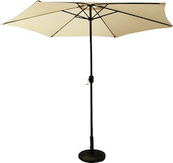 Howe Aluminium Garten- und Terrassen-Sonnenschirm mit Beige Luftauslass