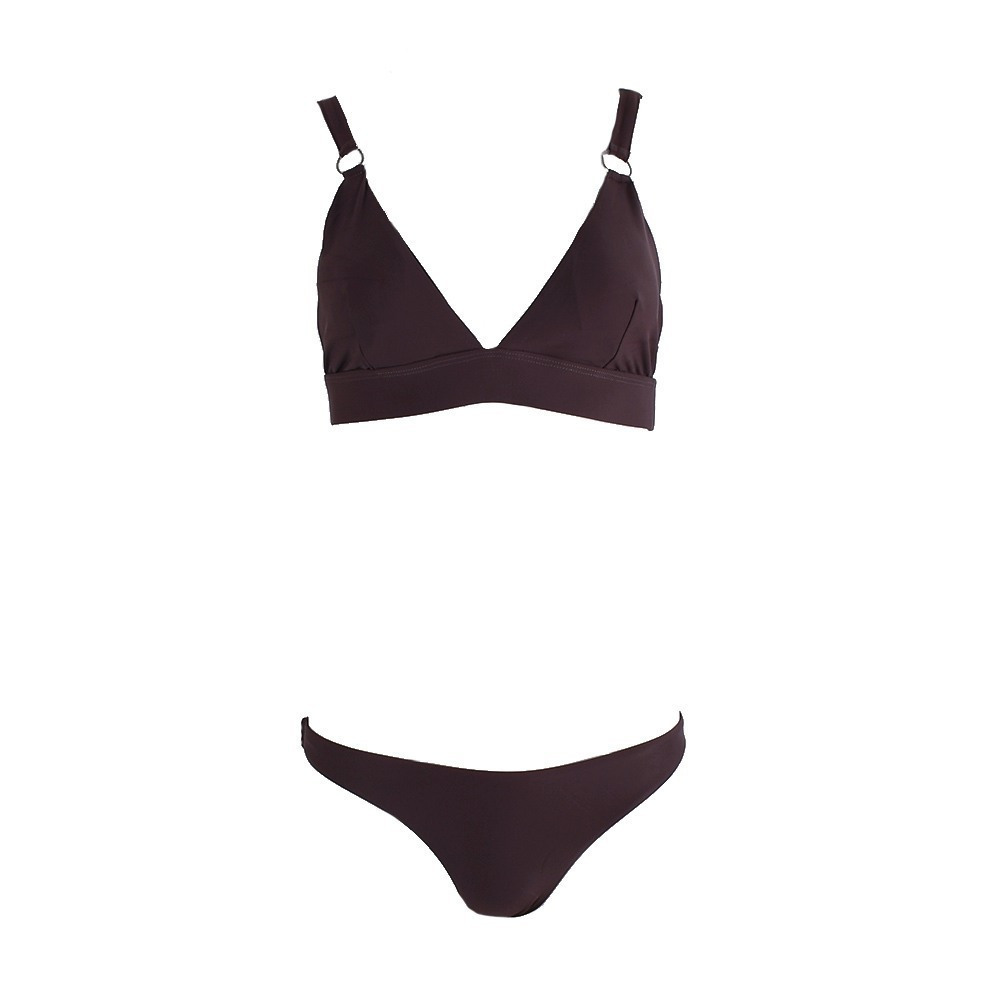Famous Shoes Set Bikini Τριγωνάκι Καφέ CP202106 BROWN Skroutz gr