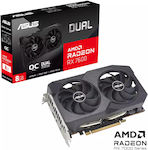 Asus Radeon RX 7600 8GB GDDR6 Dual OC V2 Κάρτα Γραφικών 90YV0IH2-M0NA00