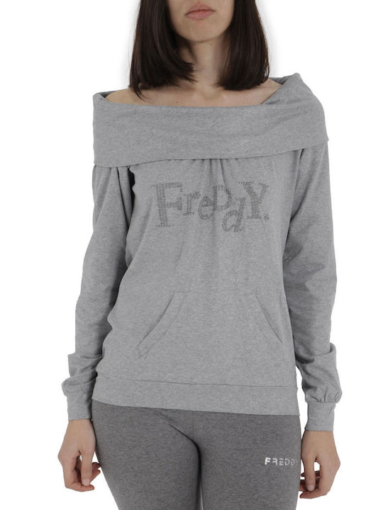 Freddy Women's Long Sleeve Sport Blouse Gray 33250-H27