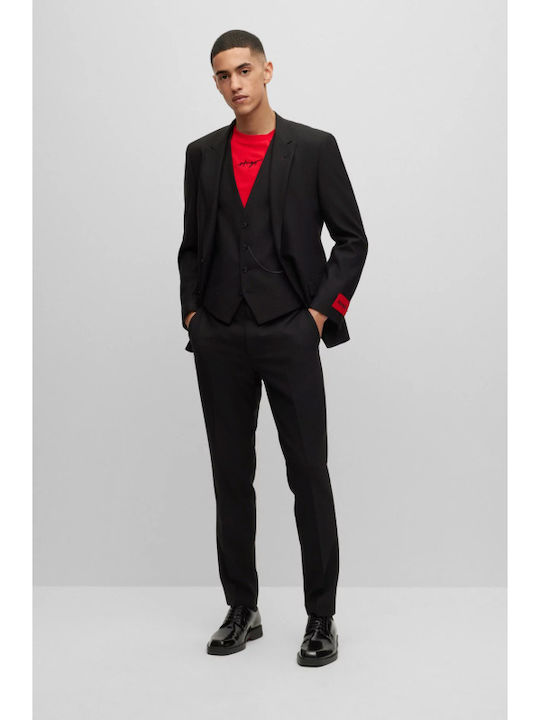 Hugo Boss Henry Getlin Men's Suit with Vest Black
