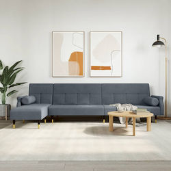 Γωνιακός Καναπές Κρεβάτι Βελούδινος 271x140x70εκ.