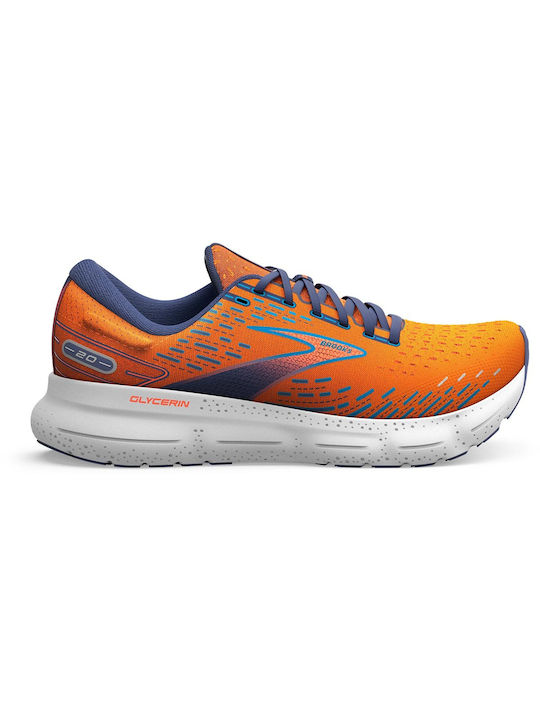 Brooks Glycerin 20 Ανδρικά Αθλητικά Παπούτσια Running Πορτοκαλί