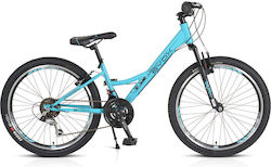Byox Bicycle 24“ Turquoise 24" Bicicletă pentru copii Biciclete de munte cu Cadru din Aluminiu Turcoaz
