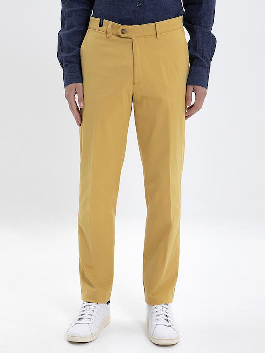 Kaiserhoff Men's Trousers Chino in Regular Fit Yellow