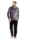 Jeannette Lingerie Χειμερινή Ανδρική Μπλούζα Πιτζάμας Fleece Γκρι 5324