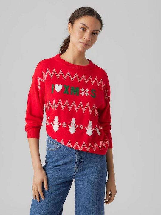 Vero Moda Дамско Суитшърти Червен