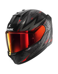 Shark D-skwal 3 Full Face με Sun Visor ECE 22.06 Blast-R Mat Black / Anthracite / Red