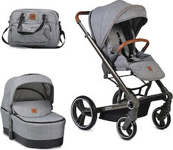 Cangaroo Icon Verstellbar 2 in 1 Baby Kinderwagen Geeignet für Neugeborene Grey