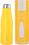 Estia Ανακυκλώσιμο Μπουκάλι Θερμός Ανοξείδωτο BPA Free Κίτρινο 500ml