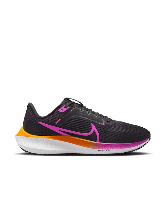 Nike 40 Women's Running Sport Shoes Black / Laser Orange / White / Hyper Violet