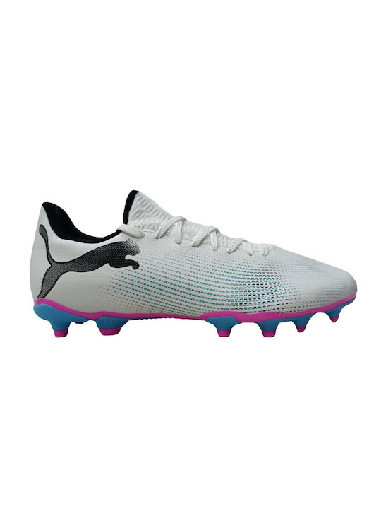 Puma Low Football Shoes FG/AG with Cleats White