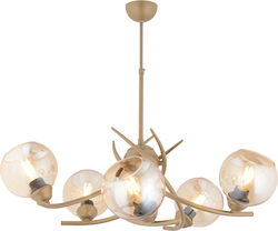 ArteLibre Octans Pendant Light Gold 72x60cm
