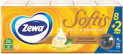 Zewa Softis Soft & Sensitive 10 Πακέτα Χαρτομάντηλα Τσέπης