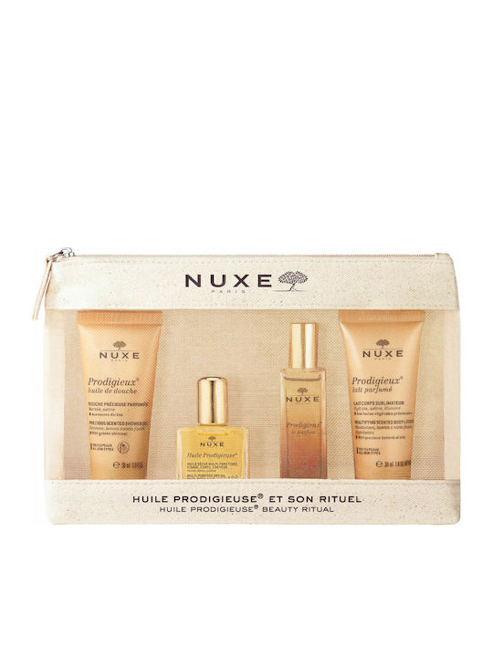 Nuxe Huile Prodigieuse Beauty Ritual Пътен комплект за Хидратация & Блясък
