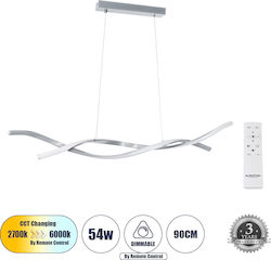 GloboStar Morales LED Deckenleuchte Silber 90x14cm