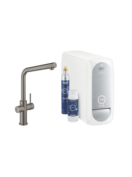 Grohe Μπαταρία Κουζίνας Πάγκου Ασημί