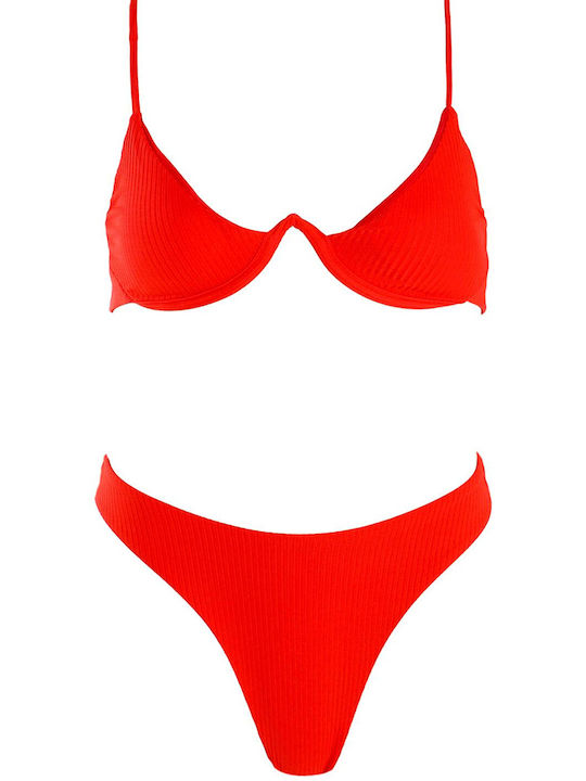 Set Bikini με Brazil Bottom με Κόκκινο Top Skroutz gr
