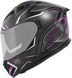 Givi H50.9 Full Face Helmet with Pinlock and Sun Visor ECE 22.06 Mystical Black/Titanium/Pink