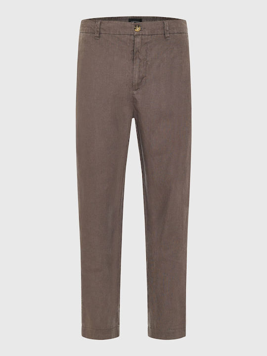 Funky Buddha Men's Trousers Chino in Regular Fit Brown