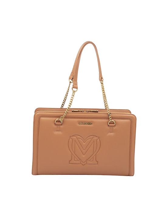 Moschino Leather Women's Bag Shoulder Tabac Brown
