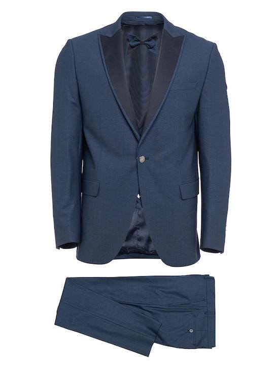 Versace Ανδρικό Κοστούμι Με Γιλέκο Blue