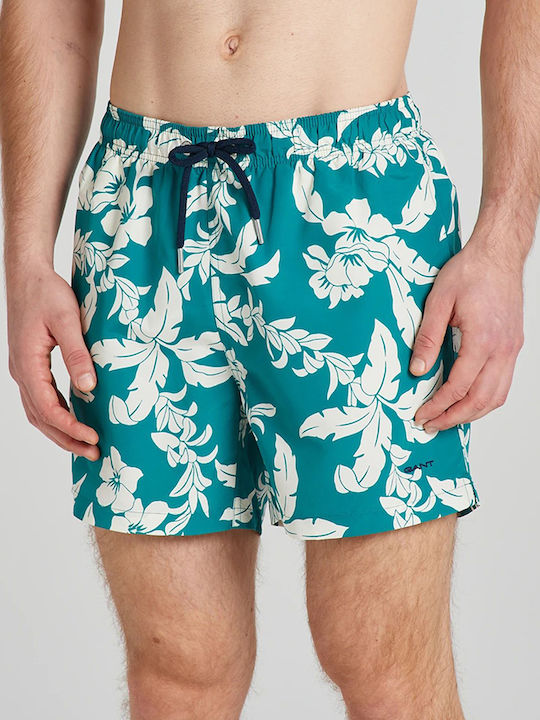 Gant Men's Swimwear Printed Shorts Petrol
