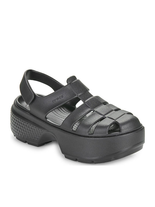 Crocs Stomp Fisherman Sandals Black