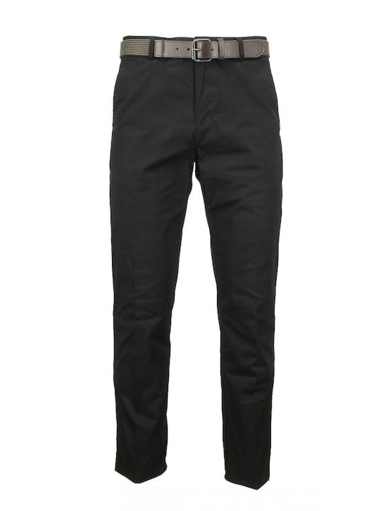 New York Tailors Toby Men's Trousers Chino in Regular Fit Black