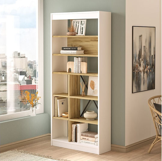 Bücherschrank Viana 100-03618 76x25x170εκ. Felt/white