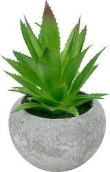 Globostar Artificial Garden Succulent Aloe Potted Plant 21037 Διακοσμητικό Φυτό Αλόη Φ10 X Υ15cm