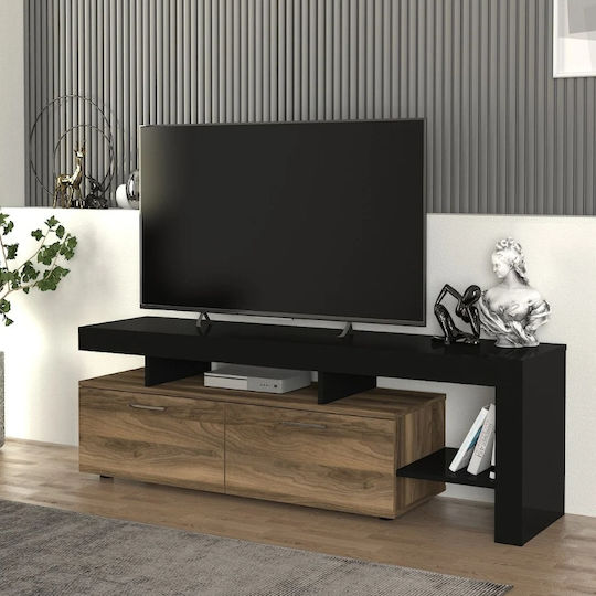 Acnes Επιδαπέδιο Μαύρο - Καρυδί 160x40x53εκ.