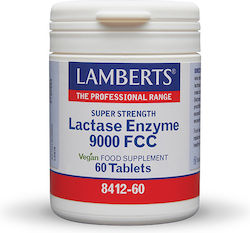 Lamberts Lactase Enzyme 9000 FCC χωρίς Γλουτένη 350mg 60 ταμπλέτες