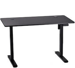 Gaming Schreibtisch Monarch Gear Aion Holz Mit Metallbeinen & Höhenverstellbar Carbon Schwarz 140x60 cm