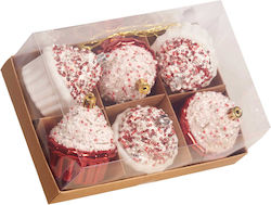 Σετ Στολίδια Cupcakes Κόκκινα 6cm 6τμχ