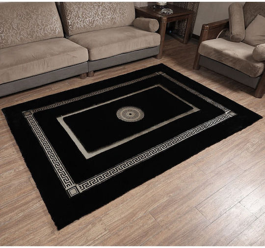 Saray Home Luxurius 160x220cm Shaggy Γούνινο Μαύρο