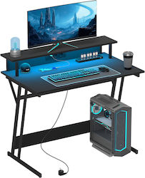 Γραφείο Gaming με LED & USB θύρες 100x60x88.5εκ. Μαύρο