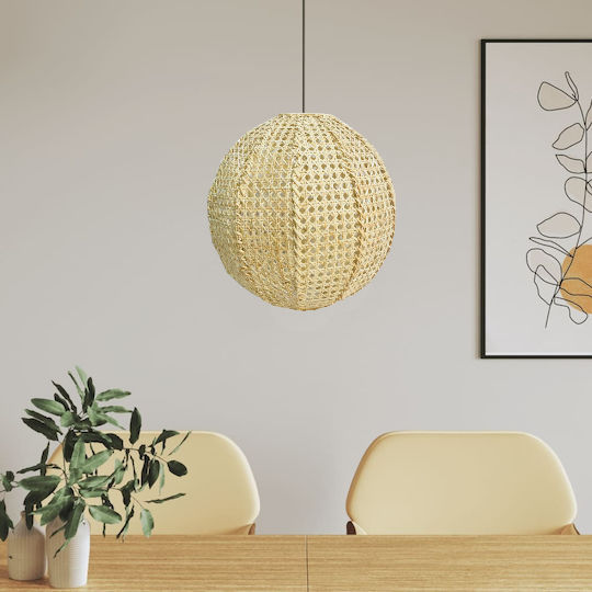 Polihome Sperical Κρεμαστό Φωτιστικό Μπεζ 40x40x40εκ.