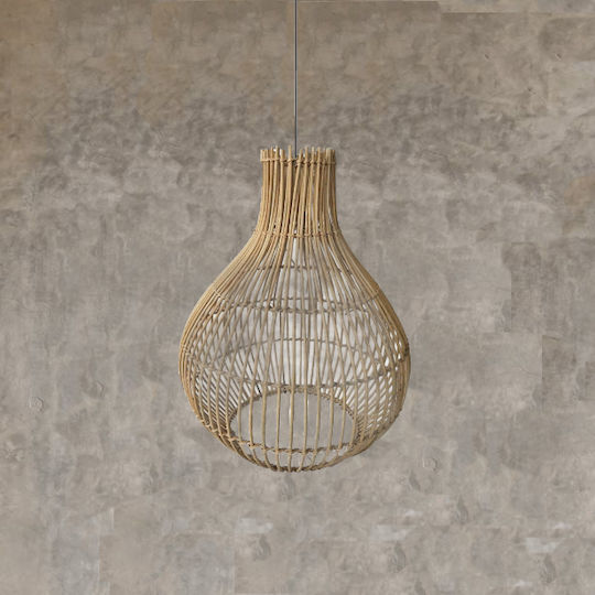 Polihome Hatch Κρεμαστό Φωτιστικό Μπεζ 38x38x48εκ.