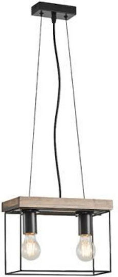 Eurolamp Multipla Κρεμαστό Φωτιστικό Μαύρο 30x12.5x123εκ.