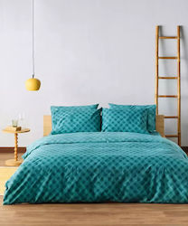 Kentia Versus Joshua Σετ Υπέρδιπλο 4τμχ 240x270εκ. Petrol- Turquoise