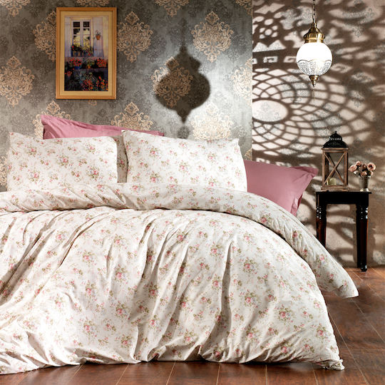 Saray Home Σετ Διπλή 200x220cm Grande Ροζ